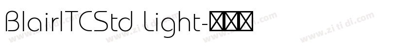 BlairITCStd Light字体转换